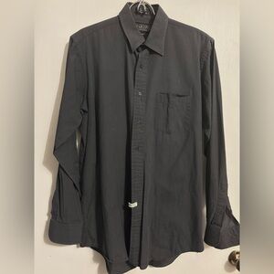 Marconi Le Collezioni Men's Charcoal Grey Button-Down Shirt